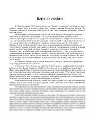 Articole despre scrierea limbii române (1866), limba româna în jurnalele din austria (1868), betia de cuvinte (1873), raport citit în academia. Referat Betia De Cuvinte 327111 Graduo