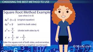 Completing the square is used in. Deciding On A Method To Solve Quadratic Equations Video Lesson Transcript Study Com