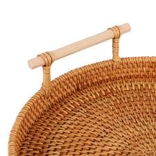 Hearth & hand with magnolia only at. Rattan Tablett Rund Korb Mit Griff Handgewebt Rattan Tablett Rattan J1y2 Ebay