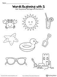 Children who begin kindergarten with a solid foundation and knowledge base will have a much easier time adjusting. Color The Pictures Words Beginning With Letter S Letter S Worksheets Beginning Sounds Worksheets Kindergarten Phonics Worksheets
