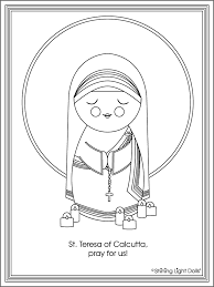 Mother teresa coloring page paper dali blessed mother teresa of. Coppertop Kitchen St Teresa Of Calcutta Party Shining Light Dolls Giveaway