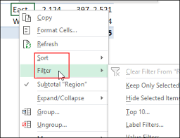 How to clear the filter from all columns at once in excel the first way is to use one click to clear the filter from all columns in the table at once. Hide Excel Pivot Table Buttons And Labels Excel Pivot Tables