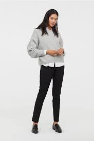 Find great deals on women's black pants at kohl's today! Pull On Slacks Black Dotted Ladies H M Ca Business Casual Outfits For Work Black Slacks Outfit Casual Work Outfits