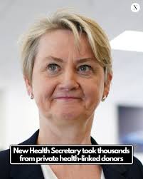The new Health Secretary took more than £165,000 from donors linked with  the private healthcare sector, it has emerged