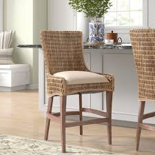 Anita 26 Bar Stool Set Of 2 Seat Height Bar Stool 30 Seat Height Color Gray Saddle B In 2020 Wicker Bar Stools Bar Stools Kitchen Island Wicker Counter Stools