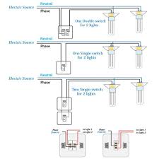 Double heading wiring diagram dno. How To Install A Double Or Single Switch For 2 Lights Completed With Wiring Diagram My Electrical Diary