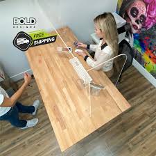 Portable Clear Acrylic U Shape Barrier Shield Protective Sneeze Guard For Counters Next Business Day Shipping In 2020 Sneeze Guard Clear Acrylic Plexiglass Table