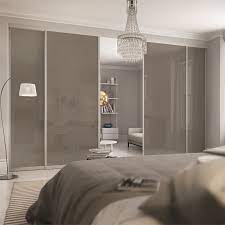 Duo Sliding Wardrobe Door Cappuccino Glass With Aluminium Frame W 762mm In 2021 Sliding Wardrobe Doors Wardrobe Doors Sliding Wardrobe