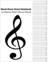 This blank music sheet template has 12 plain music staffs per page. Amazon Com Blank Music Sheet Notebook 12 Staves Plain Music Sheet Music Manuscript Paper Staff Paper Music Notebook 12 Staves 8 5 X 11 A4 100 Pages 9781985276000 Moore Mary Books