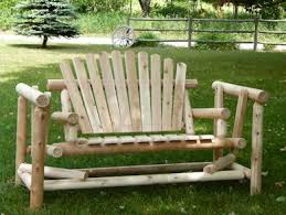 Cedar Log Glider Outdoor Glider Bench Cedar Creek Furniture