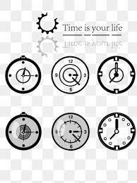 Black Minimalist Theme Clock Collection Black Simple Theme Watch Collection Png And Vector With Transparent Background For Free Download Clock Graphic Design Background Templates Mandala Effect