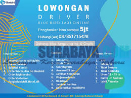 197 a samping mesjid agung surabaya al akbar. Lowongan Kerja Driver Di Blue Bird Taxi Online Sidoarjo April 2019 Lowongan Kerja Surabaya Juni 2021 Lowongan Kerja Jawa Timur Terbaru