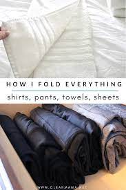 How to fold and store towels marie kondo spark joy. How I Fold Everything Clean Mama