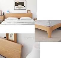 New Hot Sale Factory Customize Bedroom Furniture Solid Oak Wood Queen Size  King Size Bed