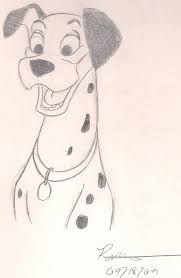 Use black and white colors in filling out the figure. How To Draw 101 Dalmatians Pongo Google Search Cartoon Drawings 101 Dalmatians Dalmatian