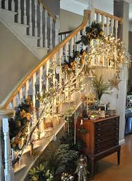 31 Gorgeous Indoor Decor Ideas With Christmas Lights Christmas Stairs Decorations Christmas Stairs Christmas Staircase