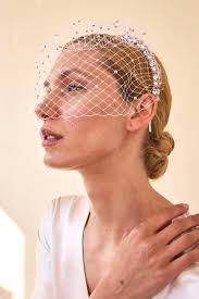 Cheap Blusher Veils Markarian Bailey Blue Embroidered Blusher Veil  Different Blusher Veil Styles