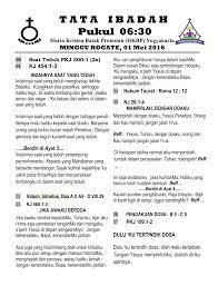 Liturgi bahasa batak hkbp / liturgi bahasa batak hkbp : Tata Ibadah Minggu Rogate 01 Mei 2016 Bahasa Indonesia