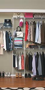 D for even more capacity. Amazon Com Closetmaid 1608 Closet Organizer Kit With Shoe Shelf 5 Foot To 8 Foot White Home Kitchen