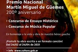 Le rôle historique considérable qu'il lui fut donné de jouer se situe sur deux plans distincts Convocatoria Al Premio Nacional Martin Miguel De Guemes Municipalidad Gualeguaychu Entre Rios Argentina