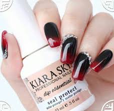 Black And Red Ombre Dip Nails Pin By Susan Vega On Black And Red Nails Red Ombre Nails Ombre Nails Dip Powder Nails