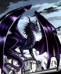 Black And Purple Dragon Tattoo Purple Dragon Draghi Creature Magiche Arte Fantasy