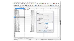 Libreoffice Calc Group Dates In Months Youtube