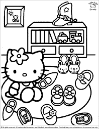 Print all of our coloring pages for free. Hello Kitty Free Coloring Sheet Coloring Library