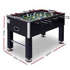 Here, the foosball table dimensions are: 5ft Soccer Table Foosball Football Game Home Party Pub Size Kids Adult Toy Gift Pool Table