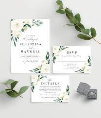 Greenery Wedding Invitation Template Wedding Invitation Set Etsy Wedding Invitation Templates Instant Download Wedding Invitations Wedding Invitations