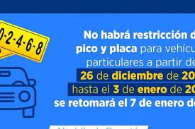 ¿cómo cambia la restricción numerica? Asi Sera El Pico Y Placa En Bogota En Esta Navidad Y Ano Nuevo Bogota Eltiempo Com