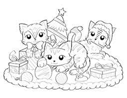 Kitty coloring pages kids christmas. Christmas Cat Coloring Pages Coloring And Drawing
