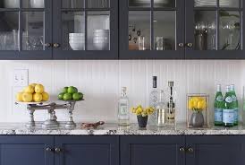 By adding a little contrast into the design through the island and countertops, you add depth and personality into the. Navy Blue Kitchen Cabinets With Beadboard Backsplash Contemporary Kitchen Navy Kitchen Cabinets Kitchen Cabinet Design Blue Gray Kitchen Cabinets