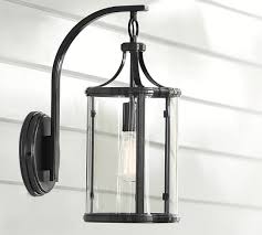The most common outdoor chandelier material is metal. Belden Outdoor Sconce Pottery Barn