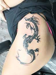 Dragon Tattoo Brush Stroke Style Artist Andrew King Oahu Hawaii Instagram Handle Andyinkaaawa Tattoos Dragon Tattoo Stroke Tattoo