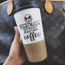 Do you have any favourite halloween themed coffee drinks? Nightmare Before Coffee Halloween Coffee Travel Mug Twinkle Twinkle Lil Jar