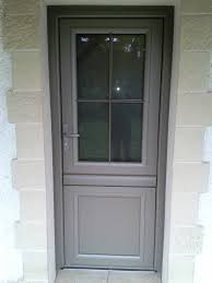 Moitié vitrée ouvrant (porte fermière ) avec panneau bois. Porte D Entree Aluminium Energie Fenetre