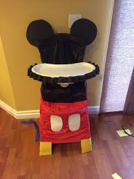 High Chair Decor For Mickey Mouse Themed 1st Birthday Party By Jody In 2020 Mickey Mouse First Birthday Mickey 1st Birthdays Mickey Mouse 1st Birthday