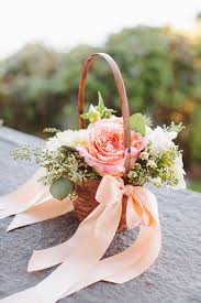 Wedding Flowers Bridesmaid Flowers Flower Girl Basket Wedding Flower Girl