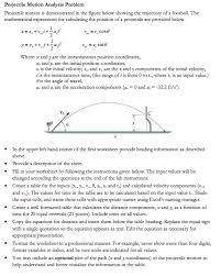It will open a new window. Solved Projectile Motion Analysis Problem Projectile Moti Chegg Com