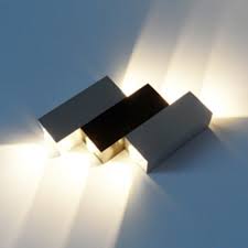 Aluminum Directional Led Up Down Lighting 6w Square Vertical Rectangular Wall Sconce In Silver Black Die Cast Outdoor Wall Light Fixture Beautifulhalo Com
