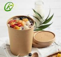 Paper Disposable Custom Printed Soup Paper Cup Bowl for Ice Cream Cup Food  Cup with Lid