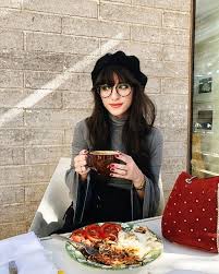 Undefined Bangs And Glasses Beret Outfit Hairstyles With Bangs