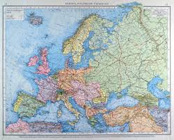 Europakarte gemischt mit länderflaggen alle europäischen flaggen vektor sammlung. Europa Karte Europa Politische Ubersicht Mit Den Wichtigsten Eisenbahnlinien Art Nbsp Nbsp Print Nbsp Nbsp Poster Peter Bierl Buch Kunstantiquariat