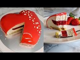 Strawberry And Vanilla Mousse Cake With Easy Mirror Glaze Entremet Dessert Youtube In 2020 Vanilla Mousse Chocolate Strawberry Cake Mousse Cake