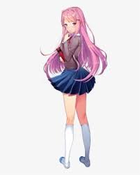 It looks absolutely perfect with her butterfly clip matching her blue eyes and she's well aware of it. Black Haired Yuri And Blonde Yuri Both As Cute As Yuri Doki Doki Literature Club Monika Hd Png Download Transparent Png Image Pngitem