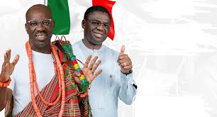Godwin obaseki of edo on monday in udaba, in etsako central local government area of the state, described as barbaric the recent alleged destruction of the building. Godwin Obaseki Returns To Edo State House With Philip Shaibu