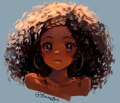 Female characters with curly hair. Nachoz On Twitter Black Women Art Black Girl Art Black Girl Magic Art