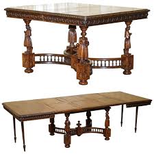 Shipping not included in cost!!!, pa5671mh. Rare Circa 1880 French Brittany Hand Carved Chestnut Wood Extending Dining Table At 1stdibs