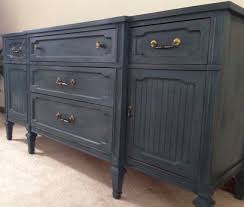 Vintage Buffet Entertainment Center Dresser In Dark Grey Chalk Paint Vintage Buffet Entertainment Center Painted Entertainment Centers